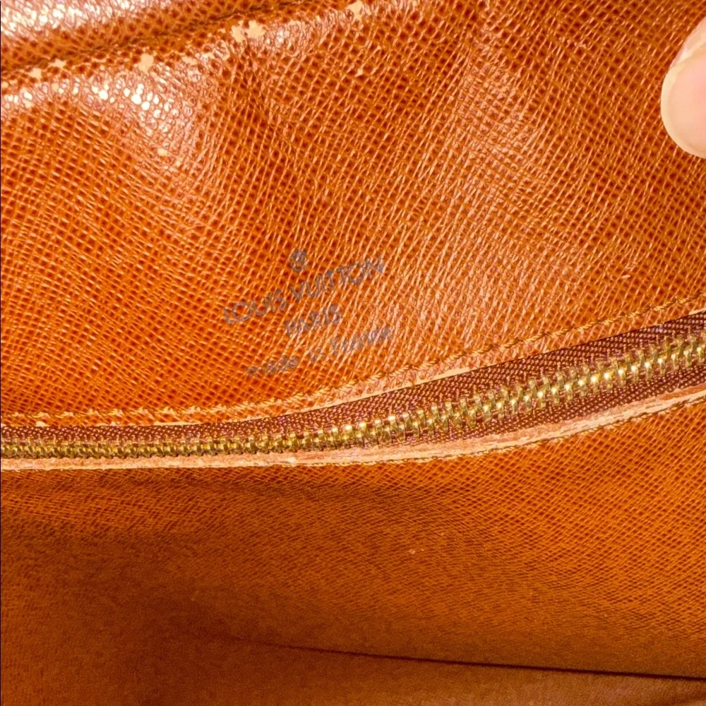 Louis Vuitton Monogram Canvas Briefcase with Tan Leather Trim